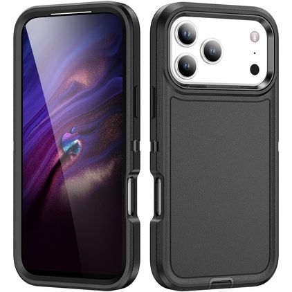 Mobigear Rugged iPhone 17 Pro Kova Suojakuori Iskunkestävä - Musta