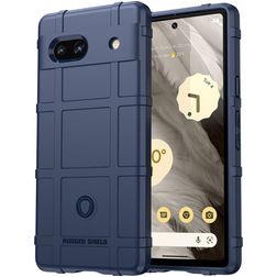 Mobigear Rugged Shield Google Pixel 7a Flexible TPU Back cover Shockproof - Blue