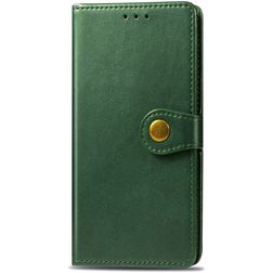 Mobigear Snap Button Xiaomi Redmi 9C Plånboksfodral med sedelfack - Grön
