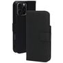 Mobiparts iPhone 16 Pro Max MagSafe Cover Vera pelle Cover a libro 2 in 1 con guscio estraibile a portafoglio - Nero