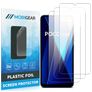 Mobigear POCO C65 Película de ecrã em plástico - Compatível com capas (Pack de 3)