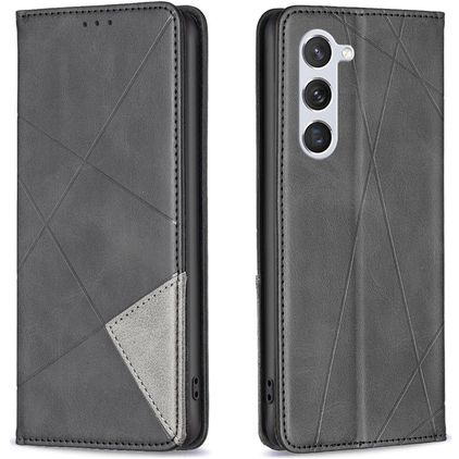 Mobigear Rhombus Slim Samsung Galaxy S25 Lompakkokotelo - Musta