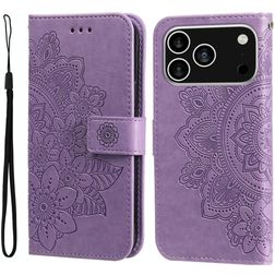 Mobigear Flowers iPhone 18 Pro Wallet case - Purple