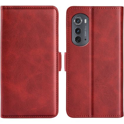 Mobigear Slim Magnet Motorola Edge (2022) Funda tipo libro Cartera - Rojo