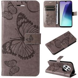 Mobigear Butterfly Xiaomi Redmi 14C Wallet case - Grey