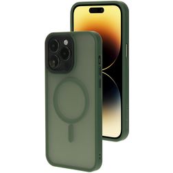 Mobiparts Hardcover iPhone 14 Pro Max MagSafe Hardcase Back cover - Satin Green