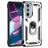 Mobigear Armor Ring Motorola Edge 30 Pro Tvrdý plast Zadní kryt odolný proti nárazům s prstýnkem - Stříbrná