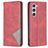 Mobigear Rhombus Slim Samsung Galaxy S25 Plånboksfodral - Röd