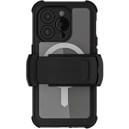 Ghostek Nautical Waterproof iPhone 15 Pro Resistente à água MagSafe Plástico rígido Capa traseira Antichoque - Preto
