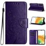 Mobigear Flowers Samsung Galaxy A35 Cover a libro portafoglio - Viola