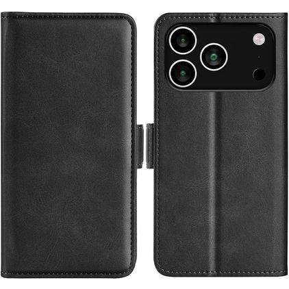 Mobigear Slim Magnet iPhone 18 Pro Max Pungetui med Seddelrum - Sort