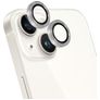 Mobiparts iPhone 14 Plus Tempered Glass Camera Lens Protector - Case Friendly - Silver