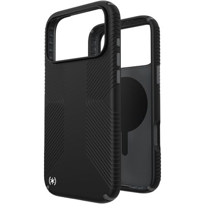 Speck Presidio2 Grip iPhone 17 Pro Max MagSafe Tvrdý plast Zadní kryt odolný proti nárazům - Černá