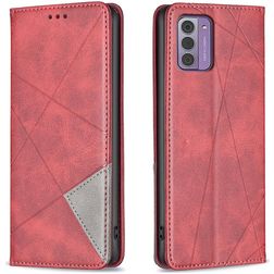 Mobigear Rhombus Slim Nokia G42 Cover a libro - Rosso