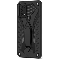 Mobigear Armor Stand Samsung Galaxy A03s Fodral Hårdplast Skal Stötsäkert med ställ - Svart
