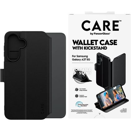 CARE by PanzerGlass Kickstand Samsung Galaxy A37 Capa livro Carteira - Preto