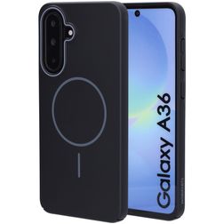 Mobiparts Slim Line Samsung Galaxy A36 MagSafe Hard Case Back cover - Onyx Black