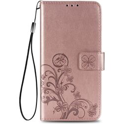 Mobigear Book Cover Leaf Clover Rose Gold Xiaomi redmi 9A