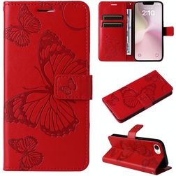 Mobigear Butterfly iPhone 17e Pungetui med Seddelrum - Rød