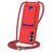 Mobigear Lanyard Card Samsung Galaxy S24 FE Silicone Case with lanyard and Card Holder - Red