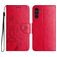 Mobigear Flowers Samsung Galaxy A56 Funda tipo libro Cartera - Rojo