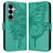 Mobigear Butterfly Samsung Galaxy A27 Cover a libro portafoglio - Verde