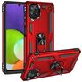 Mobigear Armor Ring Samsung Galaxy A22 4G Funda Plástico rígido Carcasa Antigolpes con anillo - Rojo
