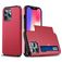 Mobigear Card iPhone 14 Pro Hard Case Back cover Shockproof with Card Holder - Red