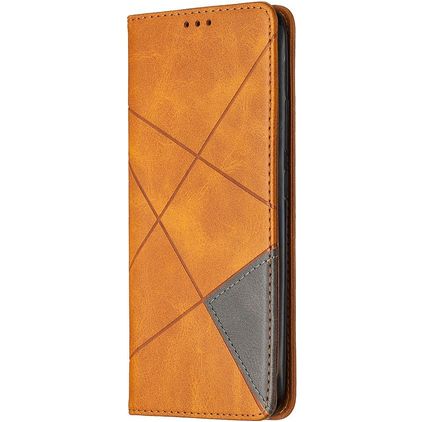 Mobigear Rhombus Slim Realme C11 (2020) Plånboksfodral - Konjak