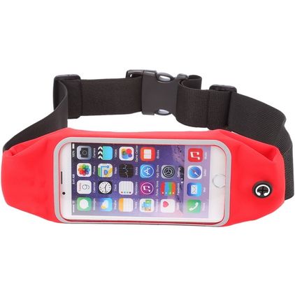 Mobigear Mobilholder til løb Neopren Sportscover Løbearmbånd (max 14 cm x 7 cm) - Rød
