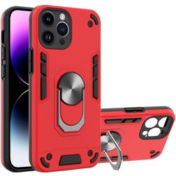 Mobigear Armor Ring iPhone 14 Pro Max Hardcase Back cover Antiurto con anello - Rosso