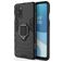 Mobigear Armor Ring OnePlus 8T Hard Case Back cover Shockproof with Ring Holder - Black