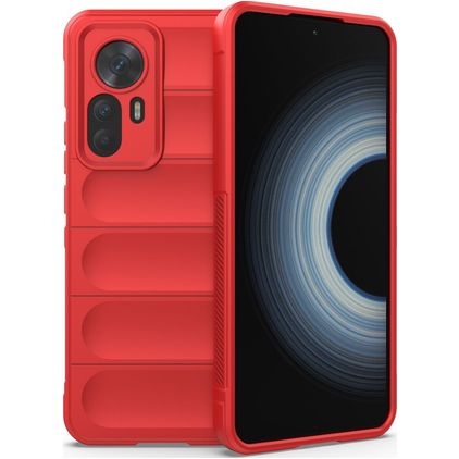 Mobigear Bumpy Xiaomi 12T TPU flexible Carcasa - Rojo