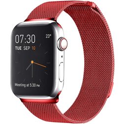 Mobigear Loop Milanese Apple Watch Strap Magnetic closure - 42/41/40/38 mm - Red