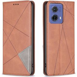 Mobigear Rhombus Slim Motorola Moto G85 Pungetui - Brun
