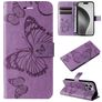 Mobigear Butterfly iPhone 16 Pro Max Capa livro Carteira - Roxo