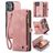 CaseMe 008 iPhone 16 Cover a libro 2 in 1 con guscio estraibile a portafoglio - Rosa