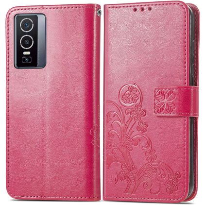 Mobigear Clover Vivo Y76 Plånboksfodral med sedelfack - Magenta