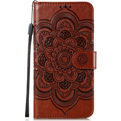 Mobigear Mandala Google Pixel 5 Wallet case - Brown