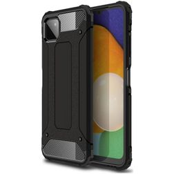 Mobigear Outdoor Samsung Galaxy A22 5G Hårdt Bagsidecover Stødsikkert - Sort