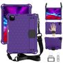 Mobigear HexStrap iPad Air 5 (2022) Capa Plástico rígido / Espuma EVA Capa traseira + Suporte para caneta stylus + Alça de ombro + Suporte - Roxo