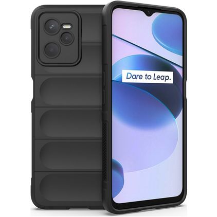 Mobigear Bumpy Realme C35 TPU flexível Capa traseira - Preto