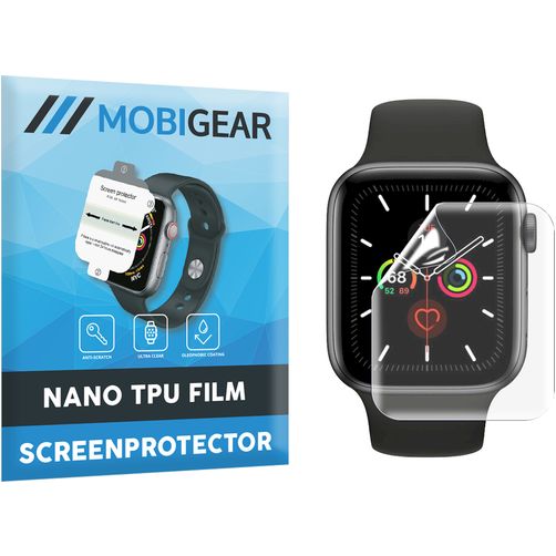 Mobigear Apple Watch - 44 mm Hydrogeeli-TPU Näytönsuoja - Suojakuoren kanssa yhteensopiva