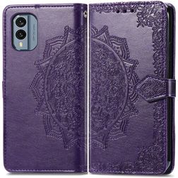 Mobigear Mandala Nokia X30 Capa livro Carteira - Roxo