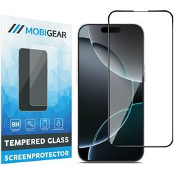 Mobigear Premium iPhone 16 Pro Härdat glas Skärmskydd - Skalvänligt - Svart