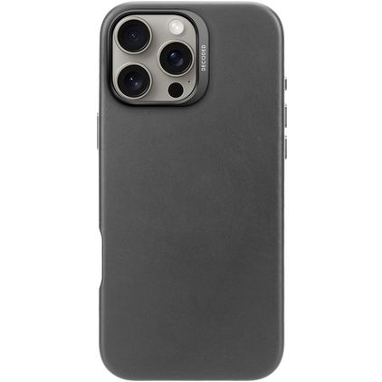 Decoded iPhone 16 Pro Max MagSafe Aito nahka Suojakuori - Musta