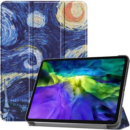 Mobigear Tri-Fold iPad Pro 11 palců (2022) Knížkové pouzdro - The Starry Night