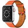 Mobigear Torino Läder Apple Watch Armband Spänne - 42/41/40/38 mm - Orange