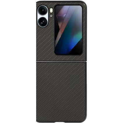Mobigear Carbon OPPO Find N2 Flip Plástico rígido Capa traseira - Preto