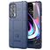 Mobigear Rugged Shield Motorola Edge (2021) TPU flexible Carcasa Antigolpes - Azul